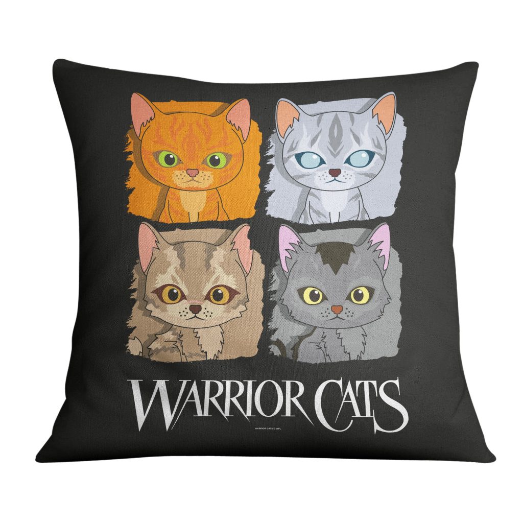 Warrior Cats - Four Cats - 18x18  Cushion