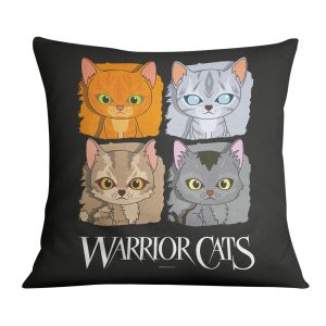 Warrior Cats - Four Cats - 18x18  Cushion