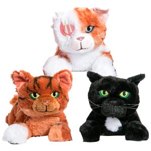 SET OF 3 LARGE PLUSH - Squirrelflight. Brightheart & Ravenpaw